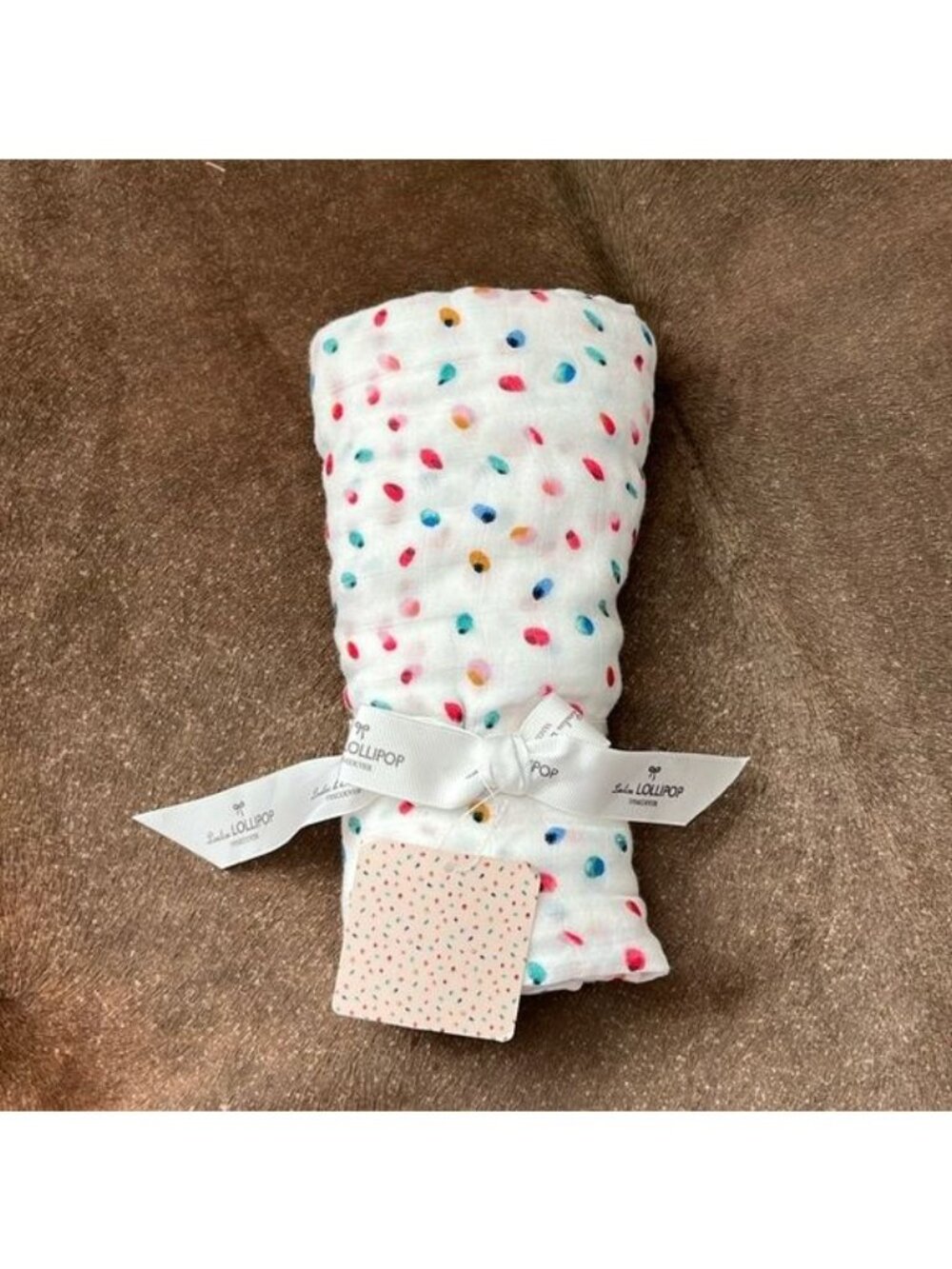 Loulou Lollipop Deluxe Muslin Swaddle Butterfly Dots